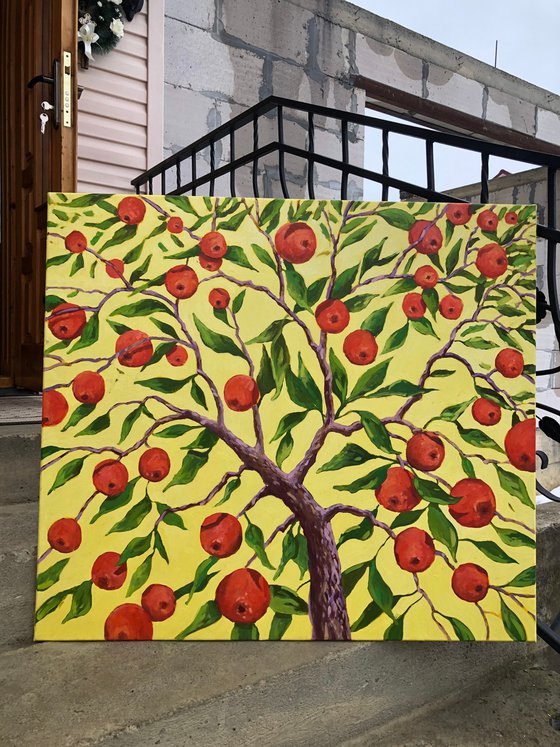 Tree with red apples