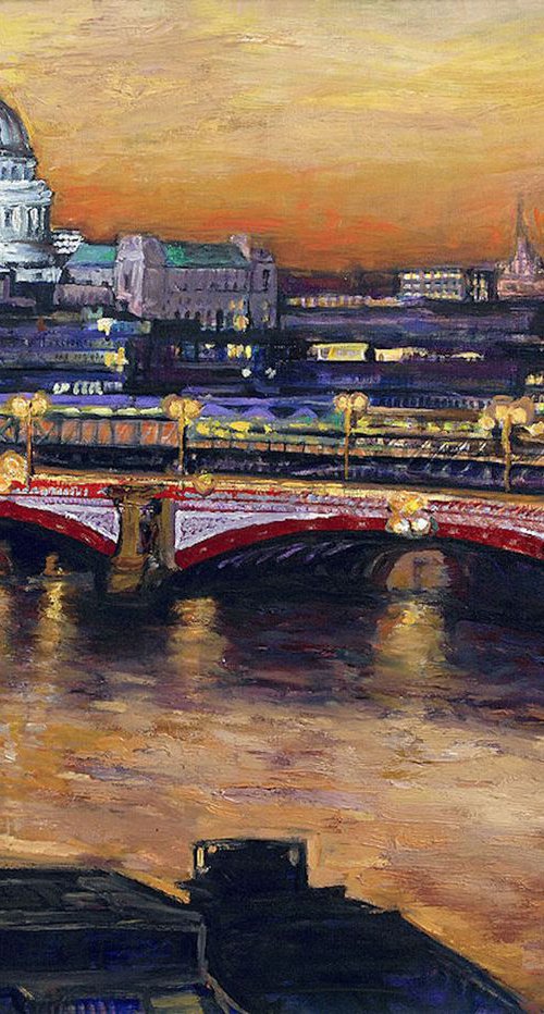 St Pauls and Blackfriars Bridge by Patricia Clements
