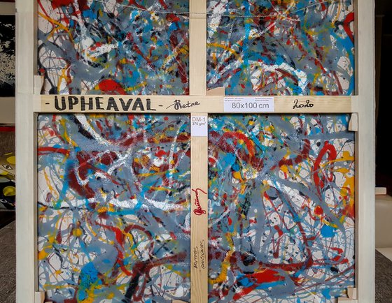 - Upheaval - Style of JACKSON POLLOCK. Abstract Expressionism Painting.