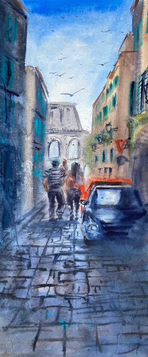 Street in Rome by Valeria Golovenkina