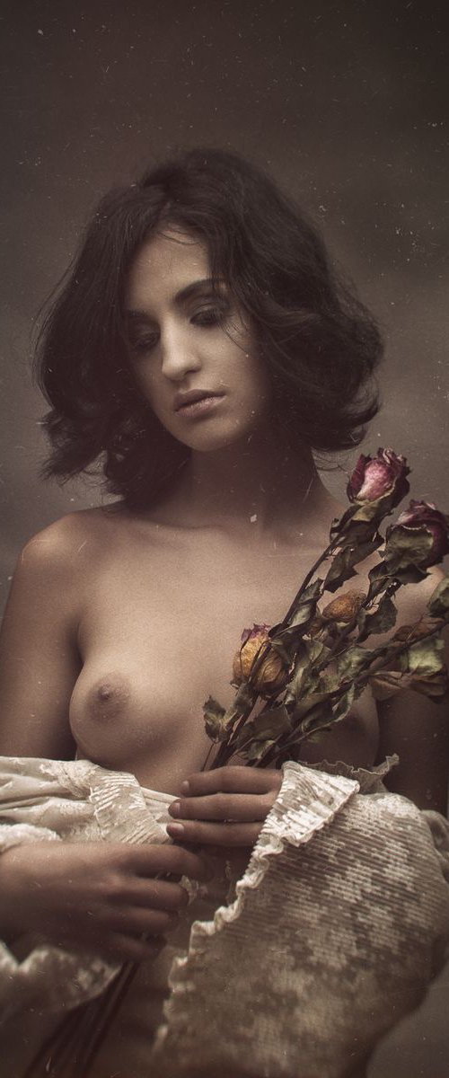 Dead Flowers - Art Nude - Limited edition 1 of 5 by Peter Zelei