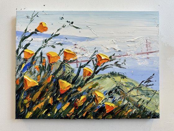 Poppies and the Golden Gate Bridge