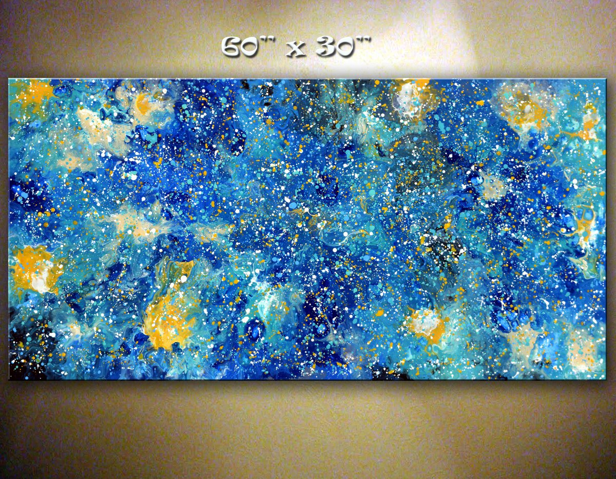 Blue Abstract - Large Abstract Painting by Nataliya Stupak