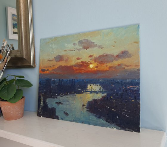 London view at sunset