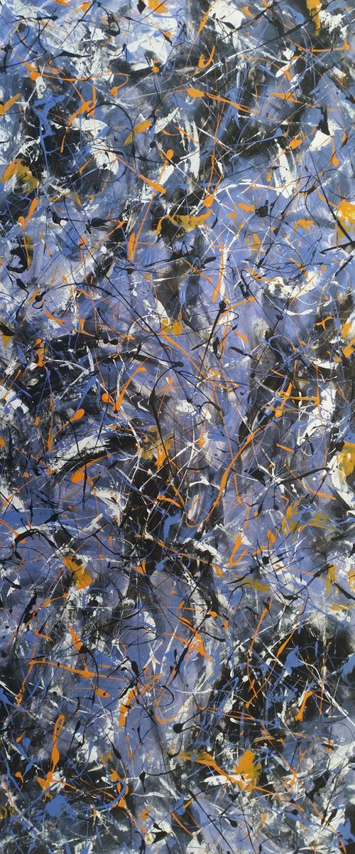 ABSTRACT ACRYLIC PAINTING ON CANVAS BY M.Y. by Max Yaskin