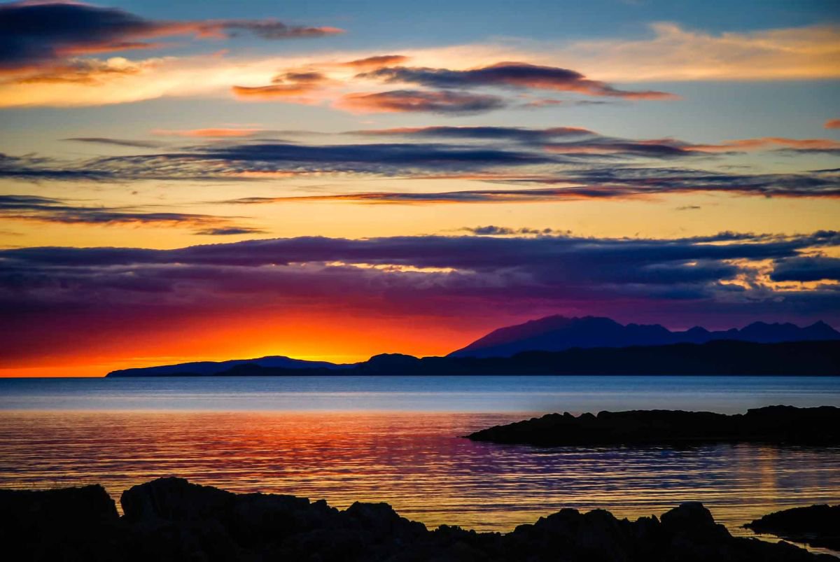 Sunset Over Skye - Small (A4) Limited Edition Print by Ben Robson Hull