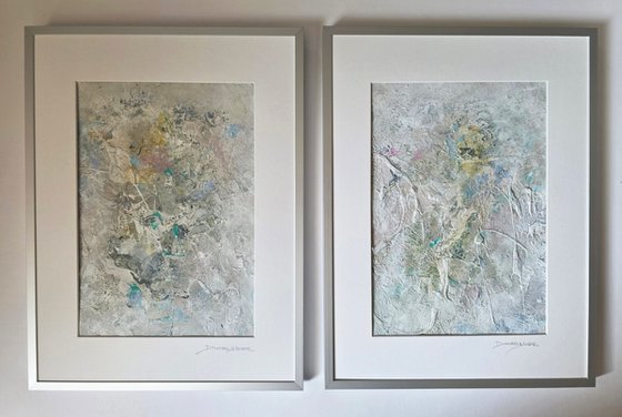White Little Story XVI Diptych
