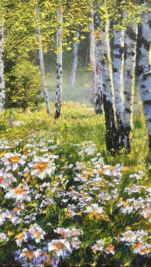 Love's Bloom In Misty Woods by Kenneth Halvorsen