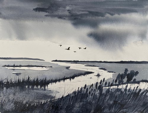 Monochrome Marshes by Teresa Tanner