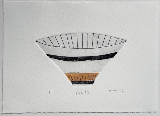 Midcentury Bowl No.2 original drypoint