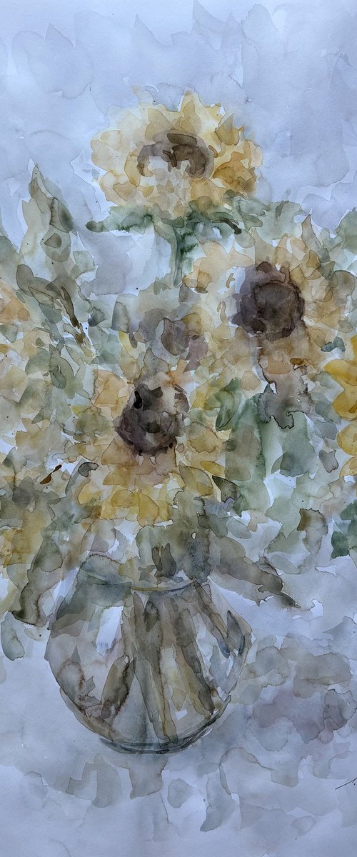 Sunflowers 50x 65 cm 2025 by Elena Klyan