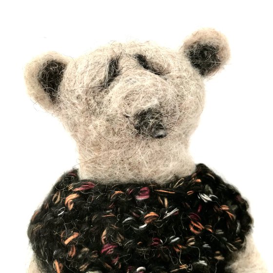 Bjorek, felted wool polar bear