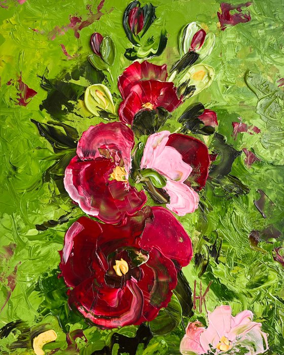 Mallow Hollyhock Painting