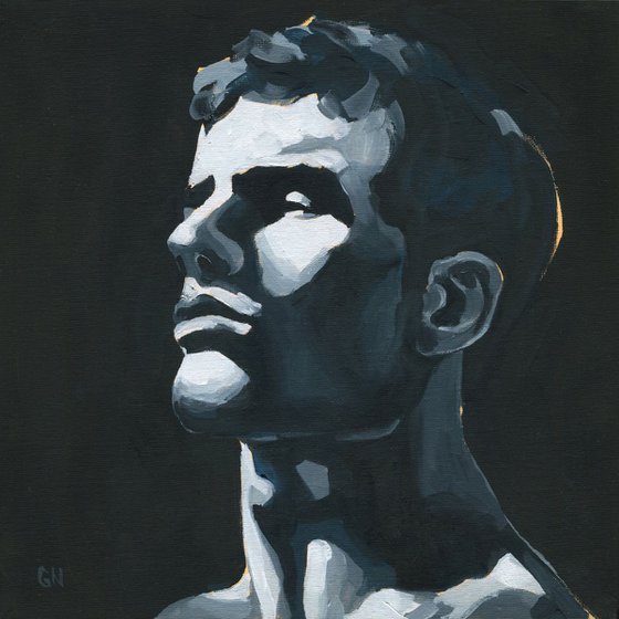 Moonlit Resolve -Male portrait