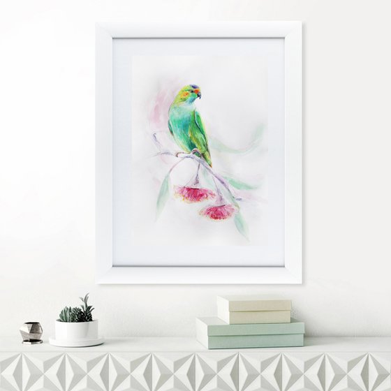 Watercolor painting Bird