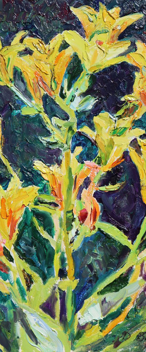 Yellow lilies, sultry day by Dima Braga
