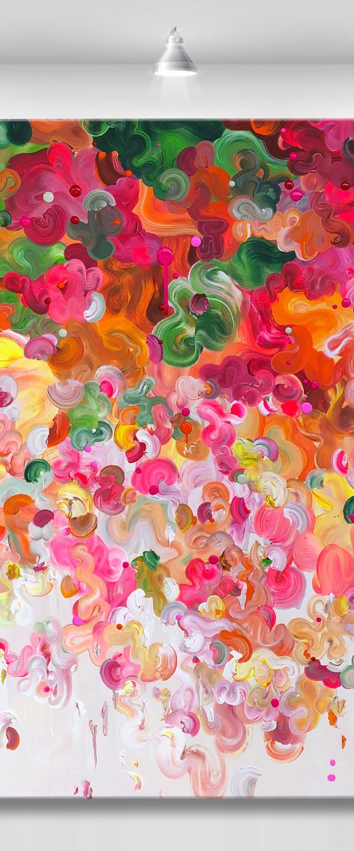 'Flore mandarin' - 48x48" by Tatiana Georgieva