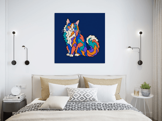 Colorful LaPerm Cat #39