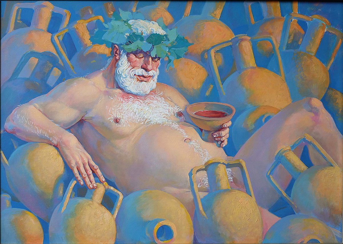 Impressionistic Portrait Acrylic Painting By Nicolay Vydcovsky, 28 X 24", Harmony, Original Artwork