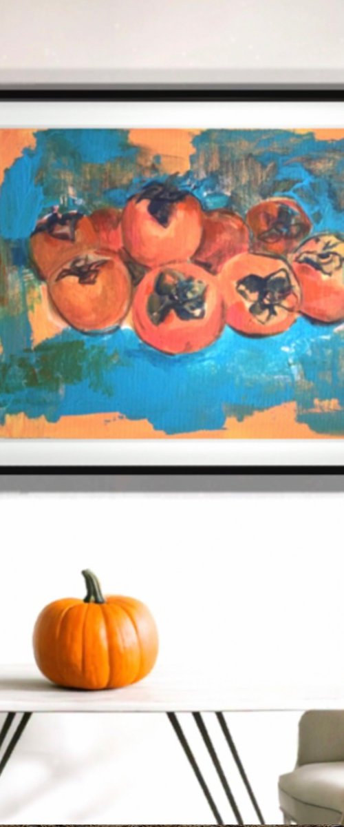 Persimmons on the table by Olga Pascari