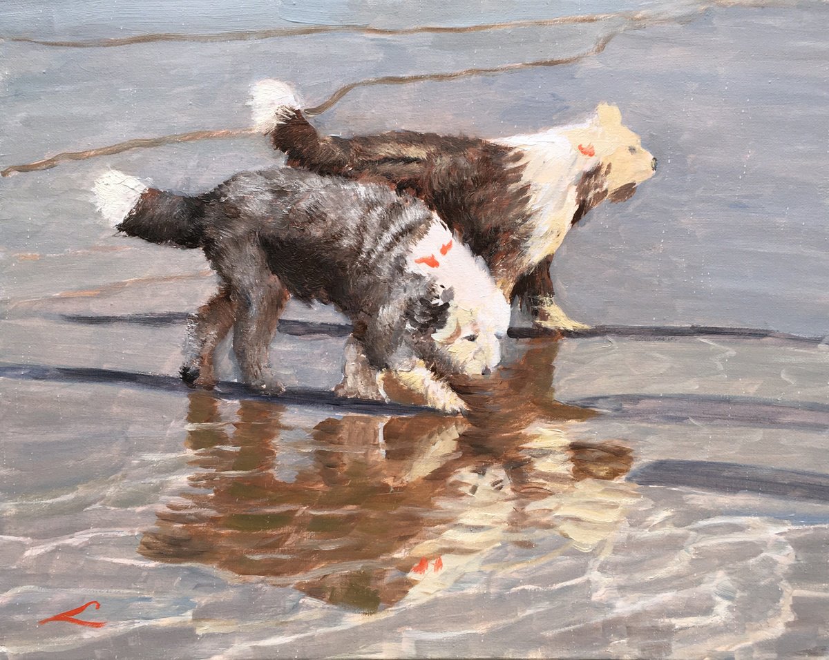 Beach dogs 2 by Elena Sokolova