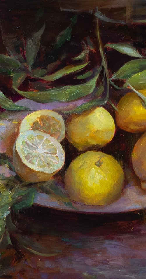 lemons and leaves by Aleksandr Jerochin