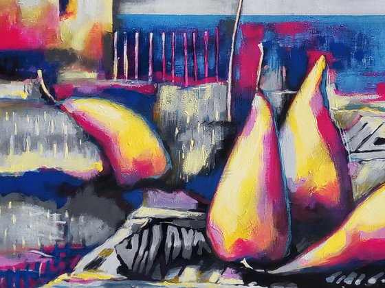 Landscape with pears