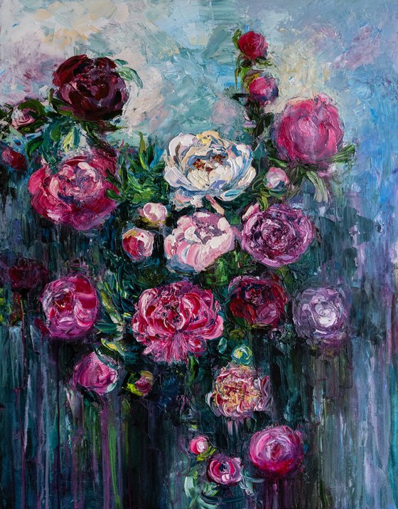 Portal of Peonies Painting