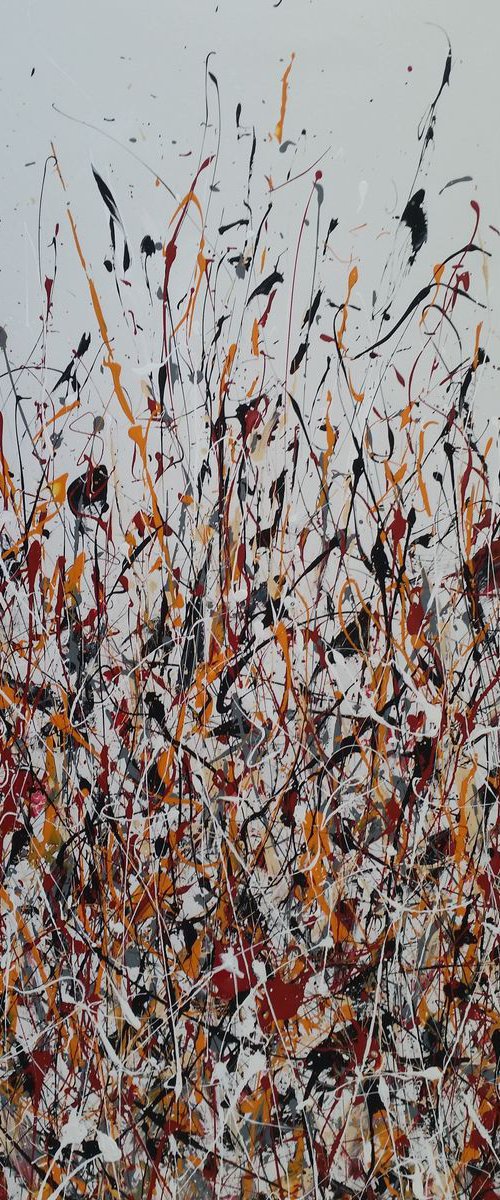 Abstract JACKSON POLLOCK style ACRYLIC Painting on CANVAS by M. Y. by Max Yaskin