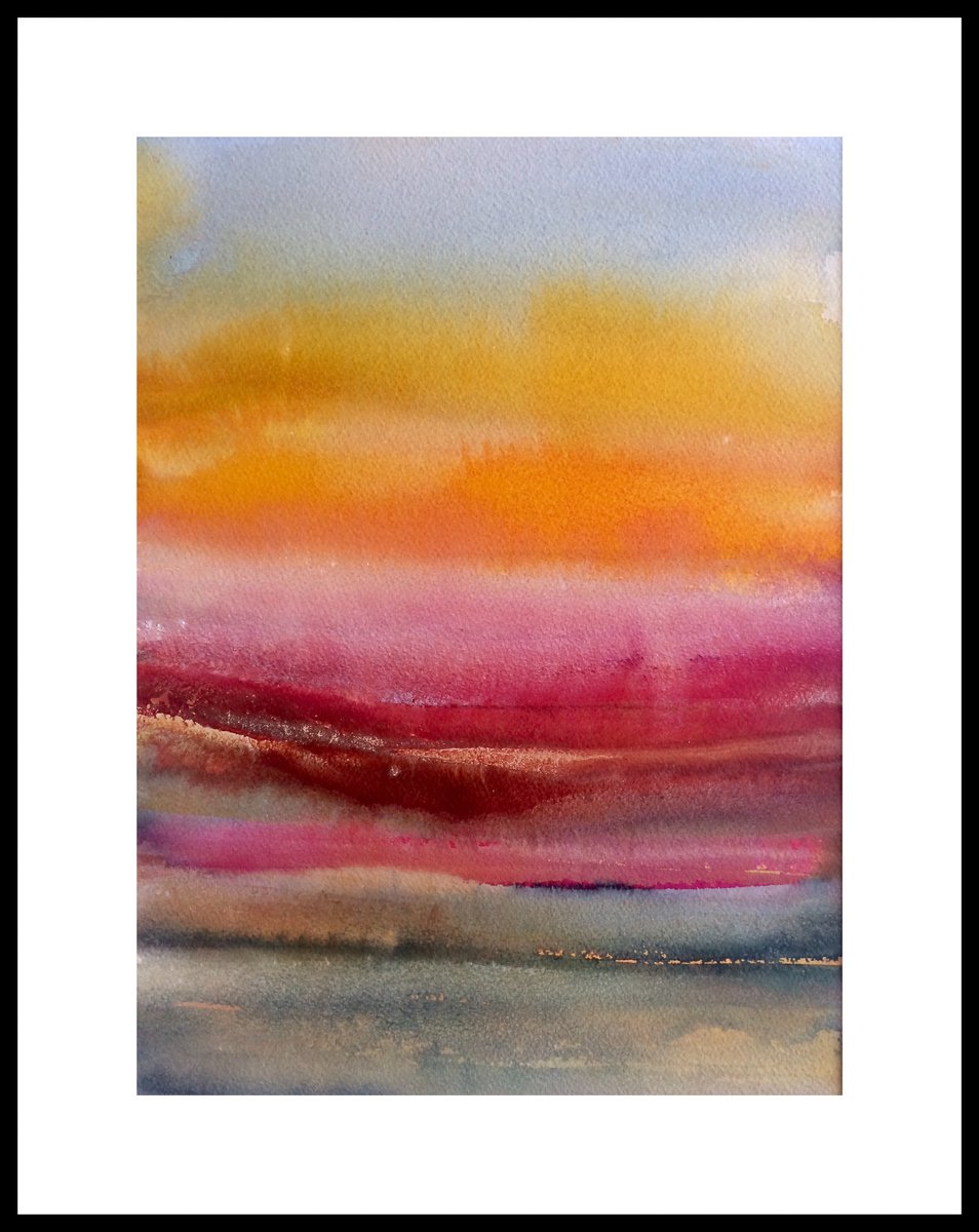 Abstract Watercolour , Ahrenshoop Dreaming Iv By Gesa Reuter, 20 X 24, Artwork For Sale On Artfinder