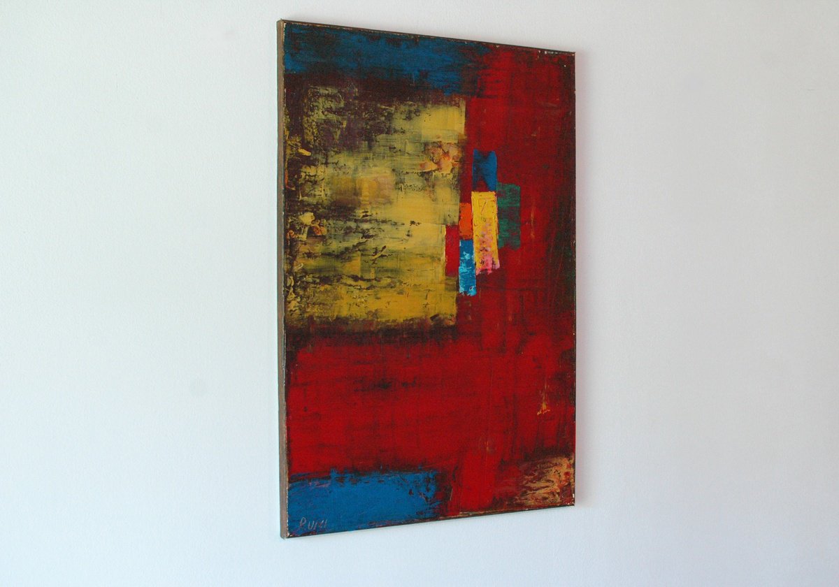Unknown Space. Cold Wax. By Rumen Spasov, 20 X 28, Artwork For Sale On Artfinder