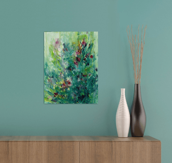 Floral Lullaby 35 - Flower Oil Painting by Kathy Morton Stanion