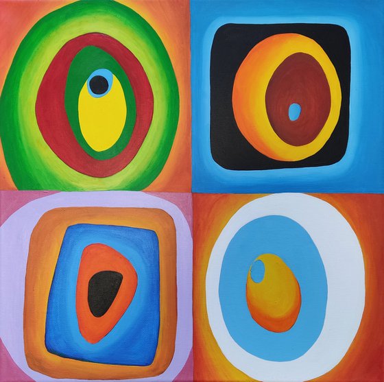 Harmony of colors -quadriptych