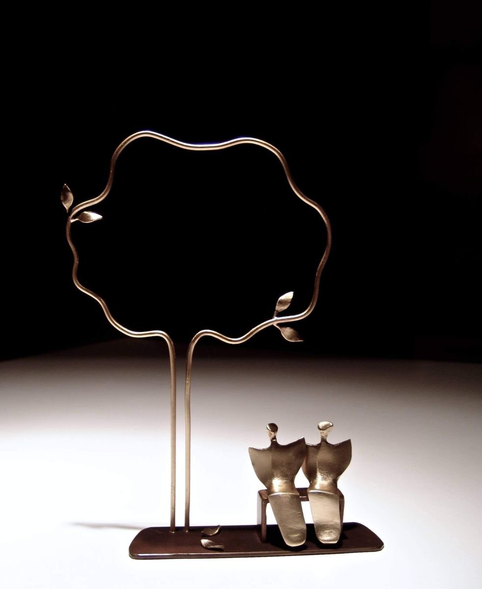 Impressionistic Portrait Bronze Sculpture By Anna Andreadi, 7 X 9, Life