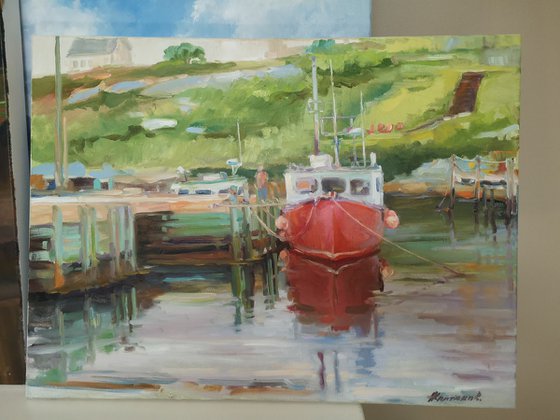 Resting on the water, pleinair