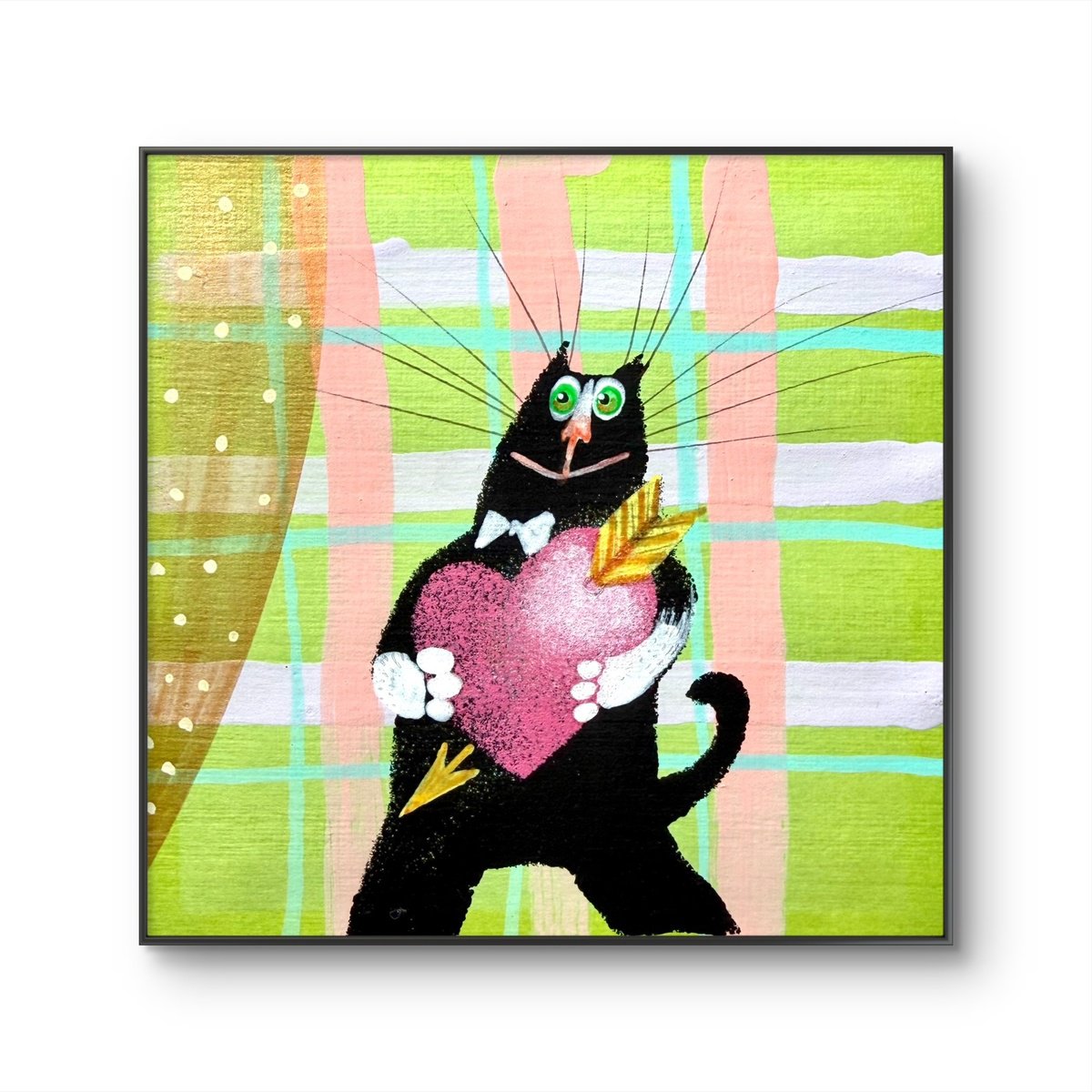  Love Struck, Series Of - Three Cat Stories - ? By Arinika Stratievsky, 4 X 4, Artwork For Sale On Artfinder