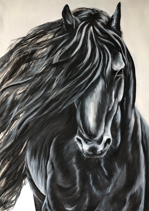 Black Horse by Lu Kuznetsova