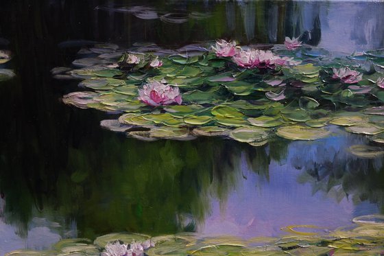 "Water lilies on the water"