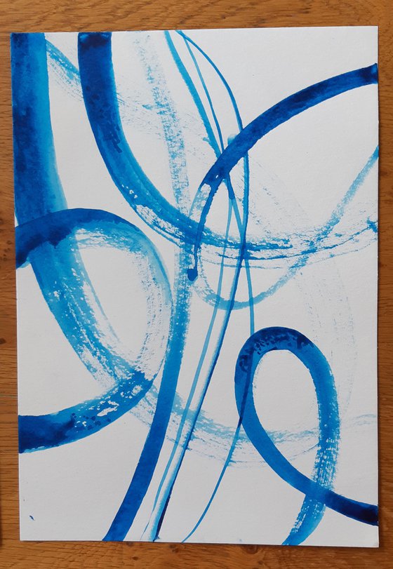 "Calligraphy In Blue"