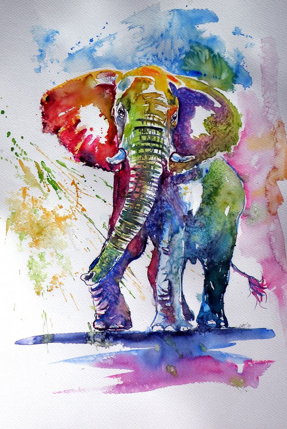 Colorful elephant II