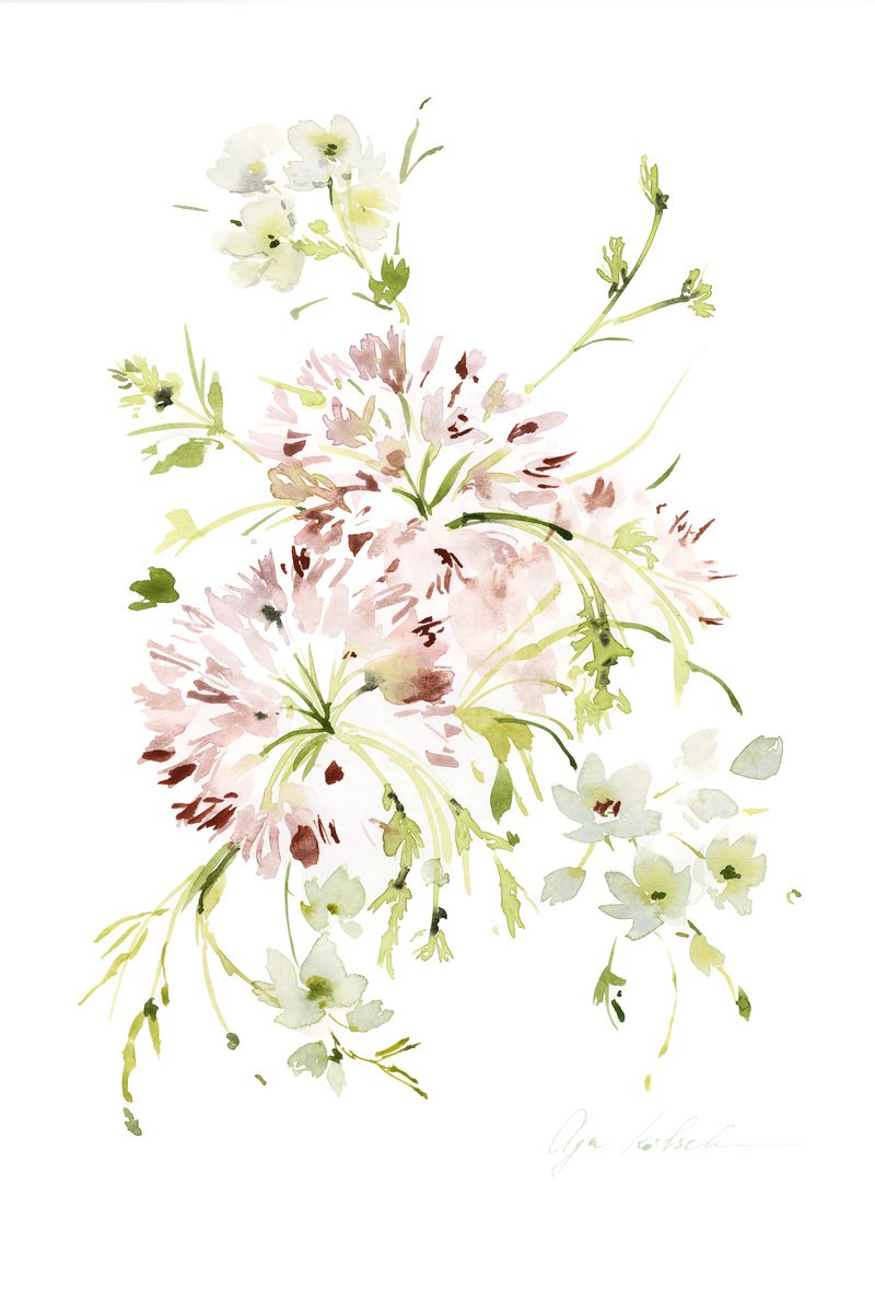 Tender Allium bouquet by Olga Koelsch