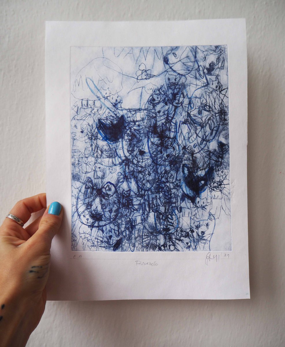 Expressive Animal Limited Edition Print By Cynthia Gregorova, 6 X 8, Priveselo (Too Fun To Handle), Original Artwork