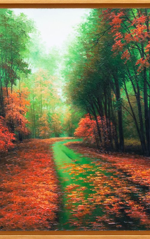 ROAD TROUGH THE WOODS by Oleksii Vylusk