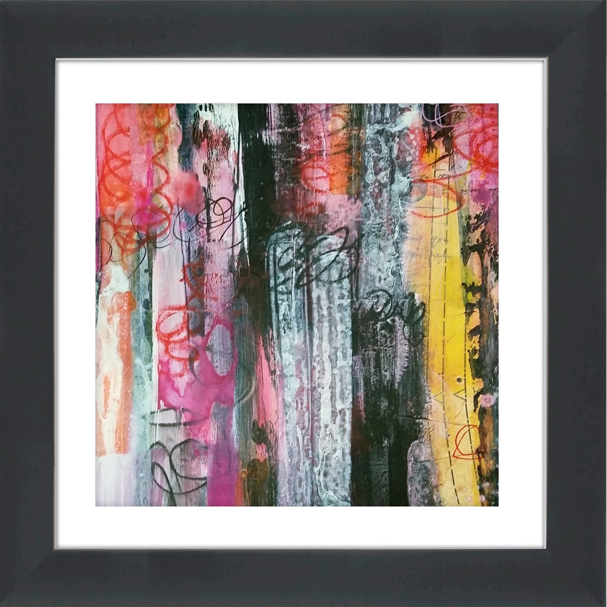 Abstraction #21 - Framed and ready to hang - original abstract painting by Carolynne Coulson