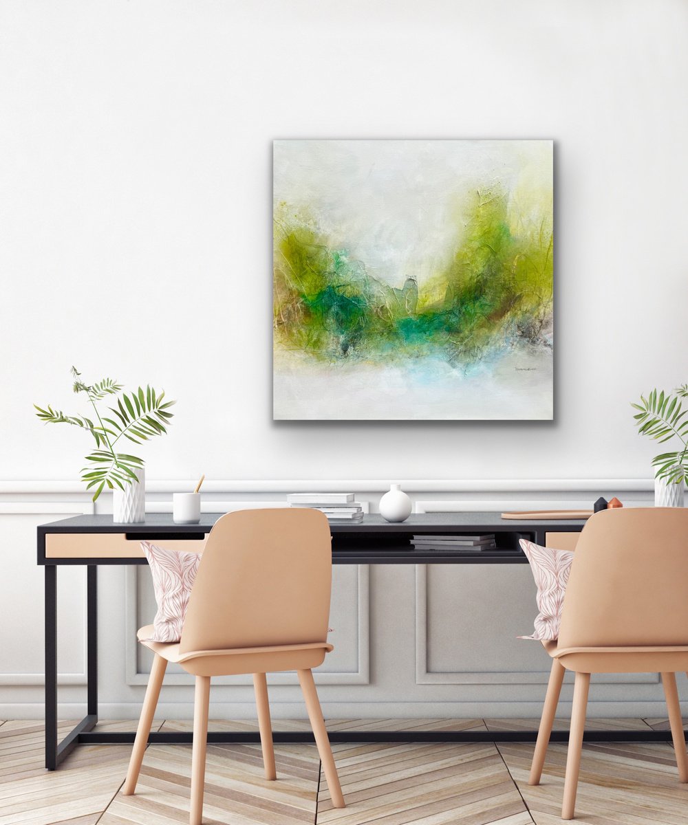 Abstract Acrylic Painting By Kirsten Schankweiler, 31 X 31", Constant Change #10, Original Artwork