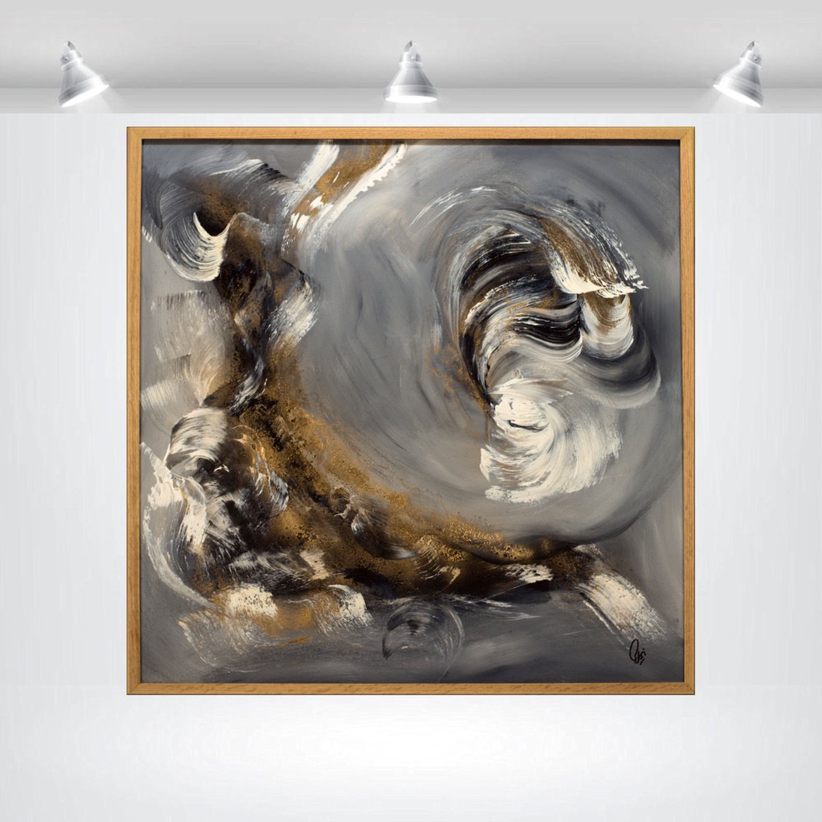  Noblesse In Gold By Edelgard Schroer, 33 X 33, Artwork For Sale On Artfinder