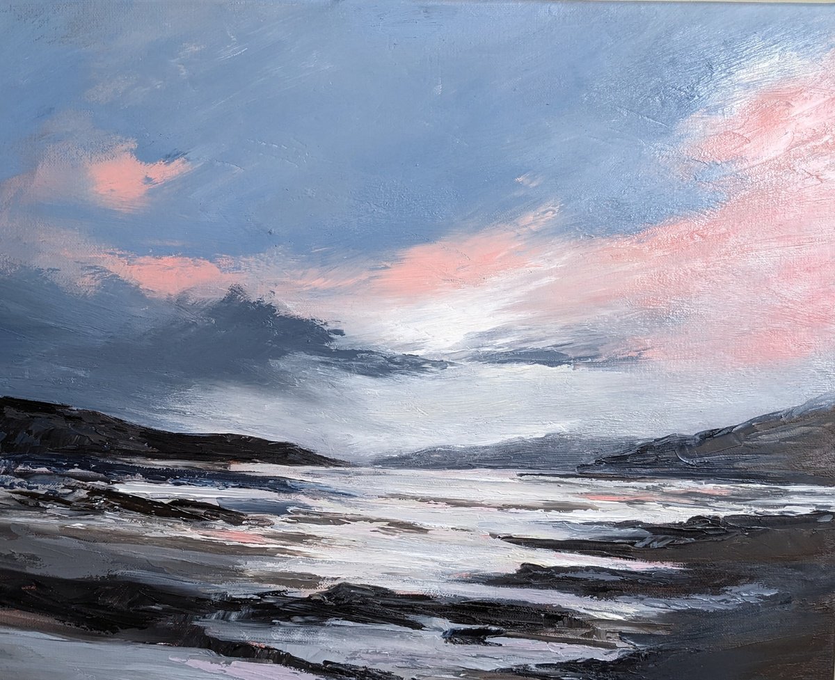 Impressionistic Landscape Oil Painting By Steve Keenan, 23 X 19", Isle Of Skye 2, Original Artwork