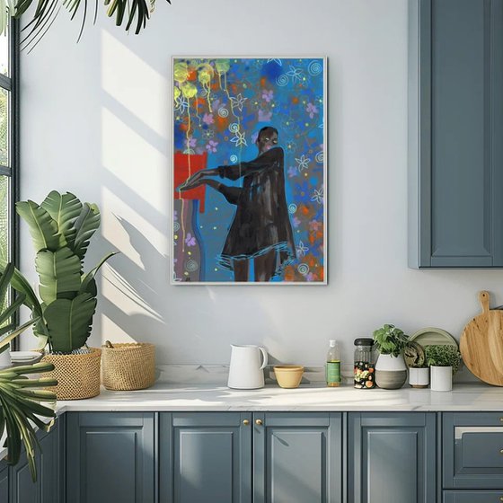 Woman with Yellow Flowers