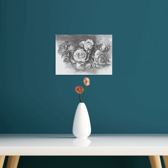 Roses. Sheet 03. Graphite Flowers Series