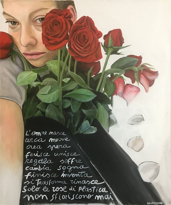girl with red roses (solo le rose di plastica non sfioriscono mai)